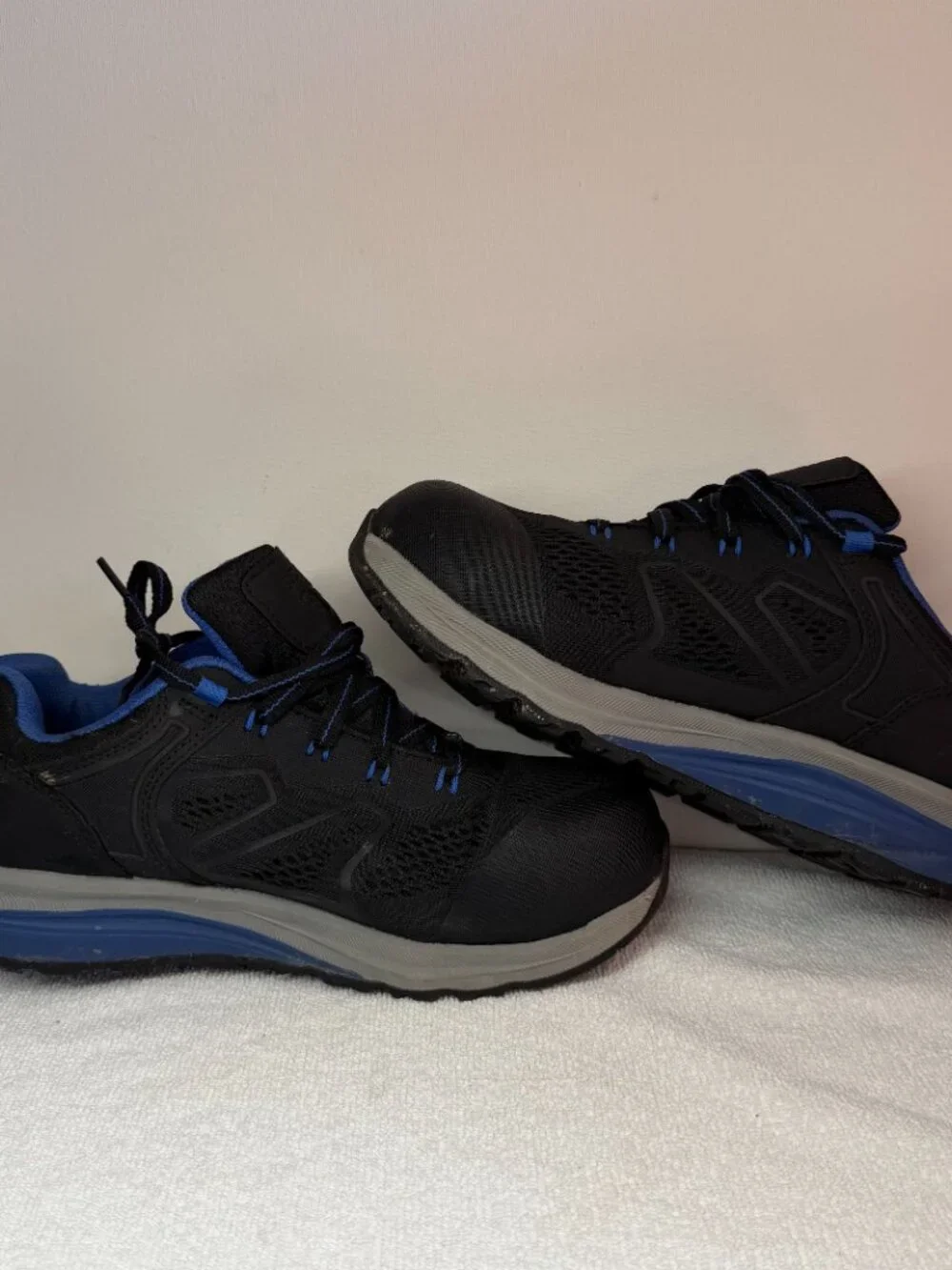 Herman Survivors Cassle Men’s Composite Toe Work Safety Shoes Size 8.5 Black Blu